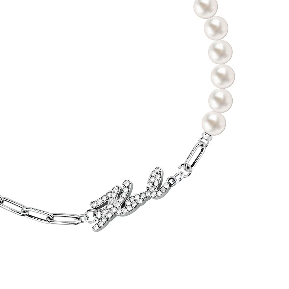 カール ラガーフェルド KARL LAGERFELD ブレスレット アクセサリー パールコレクション Pearl Collection シルバー シェル パール ホワイト クリスタル KLAYR08