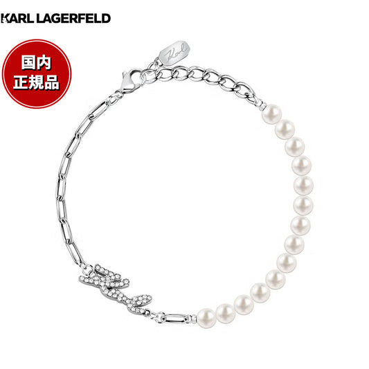 カール ラガーフェルド KARL LAGERFELD ブレスレット アクセサリー パールコレクション Pearl Collection シルバー シェル パール ホワイト クリスタル KLAYR08