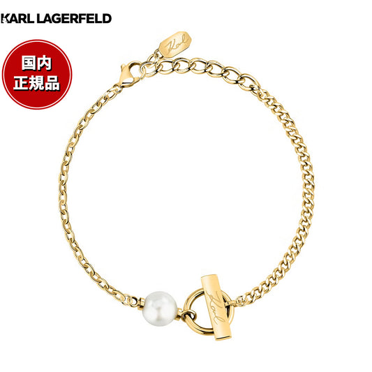 カール ラガーフェルド KARL LAGERFELD ブレスレット アクセサリー パールコレクション Pearl Collection イエローゴールド シェル パール ホワイト KLAYR13