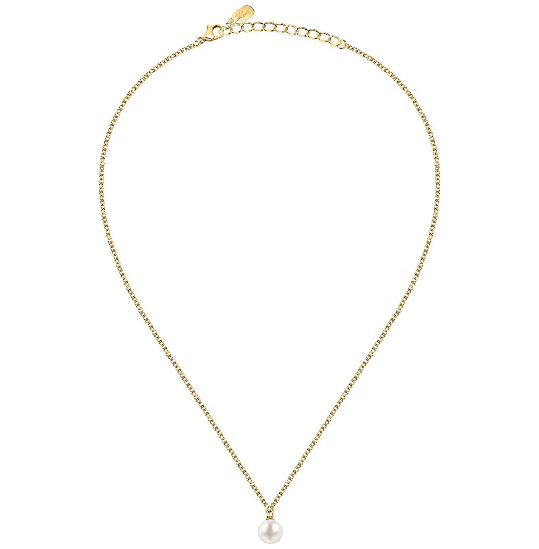 カール ラガーフェルド KARL LAGERFELD ネックレス ペンダント アクセサリー パールコレクション Pearl Collection イエローゴールド シェル パール ホワイト KLAYR18