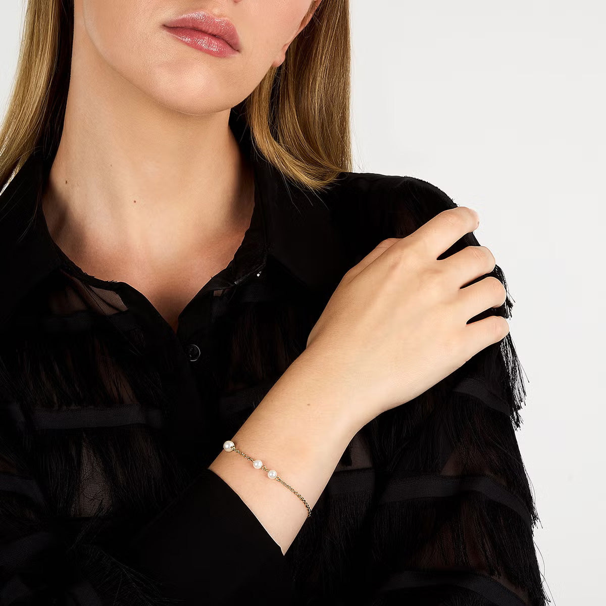 カール ラガーフェルド KARL LAGERFELD ブレスレット アクセサリー パールコレクション Pearl Collection イエローゴールド シェル パール ホワイト KLAYR20