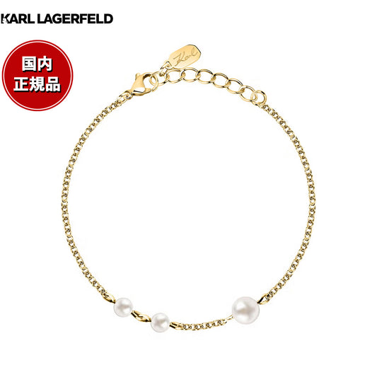 カール ラガーフェルド KARL LAGERFELD ブレスレット アクセサリー パールコレクション Pearl Collection イエローゴールド シェル パール ホワイト KLAYR20