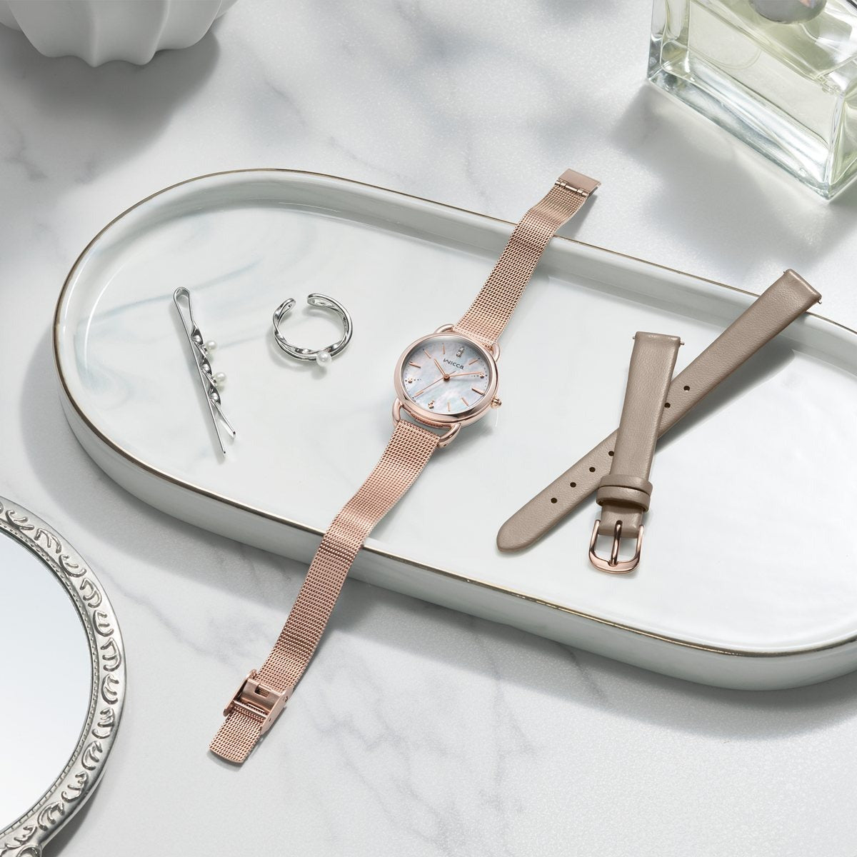 シチズン ウィッカ CITIZEN wicca ソーラーテック 冬限定モデル 腕時計 レディース KP6-065-21 替えバンド付属【2025 新作】