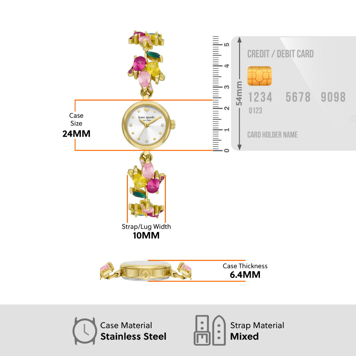 ケイトスペード ニューヨーク kate spade new york 腕時計 レディース モンロー ゴールドトーン ステンレススチール ブレスレットウォッチ KSW1787