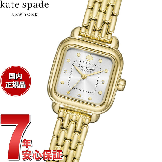 ケイトスペード ニューヨーク kate spade new york 腕時計 レディース GRACIE スクエア 三針 ゴールドトーン ステンレススチールウォッチ KSW1863【2025 新作】