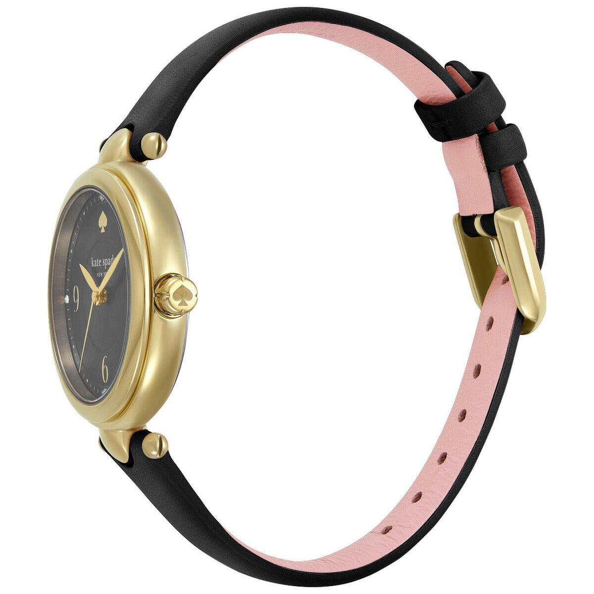 ケイトスペード ニューヨーク kate spade new york 腕時計 レディース グレイシー ラウンド ブラック ストラップ KSW1869【2025 新作】
