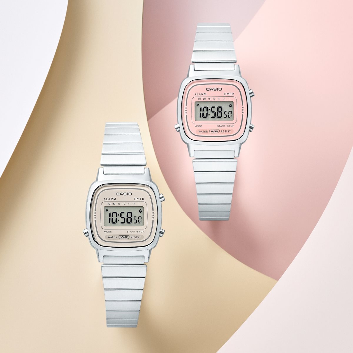 カシオ CASIO CLASSIC 限定モデル デジタル 腕時計 レディース LA670WEA-4A2JF グレイッシュピンク