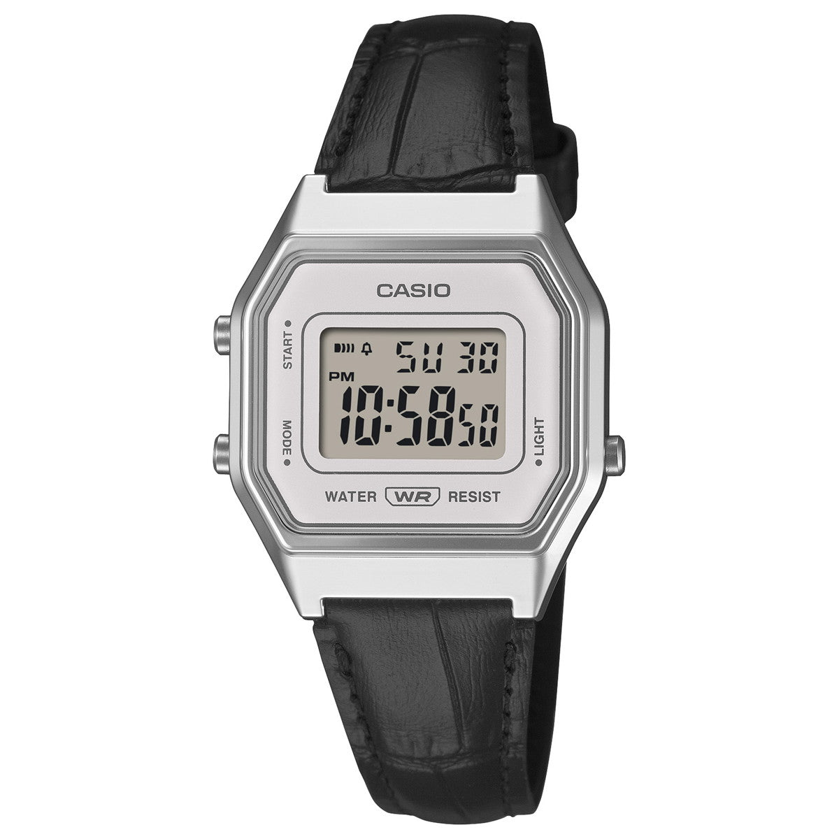 カシオ クラシック CASIO CLASSIC デジタル 限定モデル 腕時計 レディース LA680WEL-1JF 型押しレザーバンド ブラック【2026 新作】