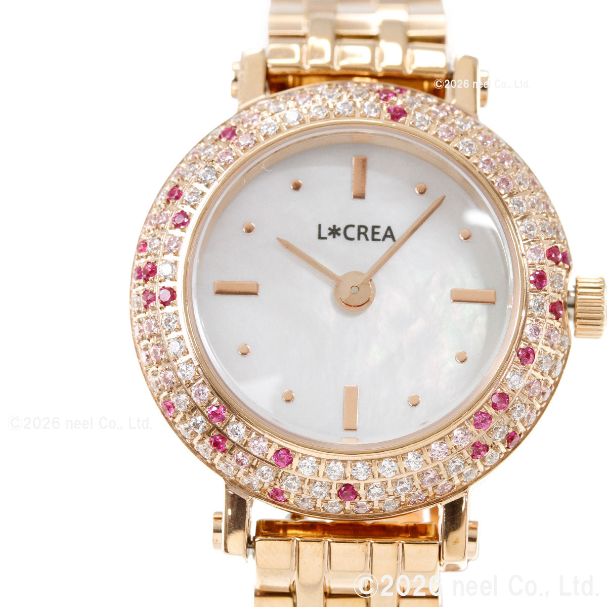 ルクレア LCREA クロンヌ COURONNE ソーラー 腕時計 レディース LC2401-PG5L