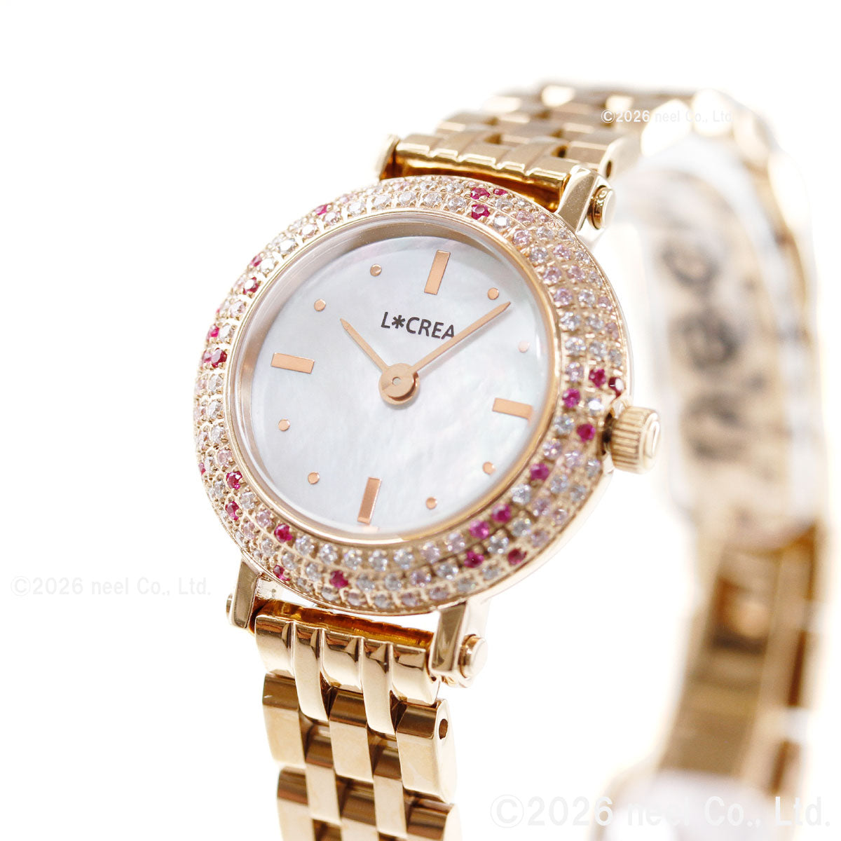 ルクレア LCREA クロンヌ COURONNE ソーラー 腕時計 レディース LC2401-PG5L