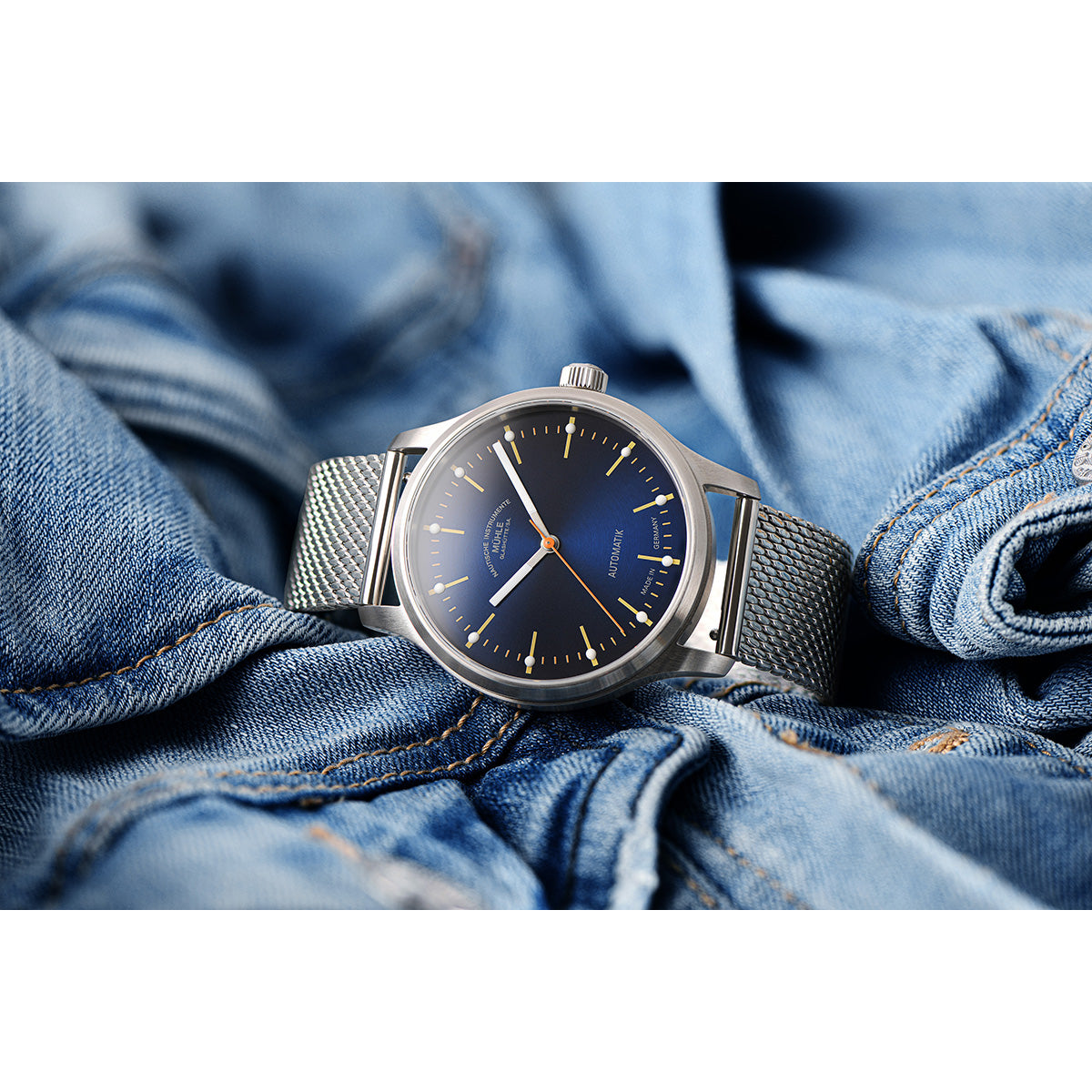 ミューレ グラスヒュッテ Muhle Glashutte パノヴァ ブルー Panova Blue 腕時計 メンズ 自動巻き M1-40-72-MB-II ドイツ製【正規品】【60回分割手数料無料！】