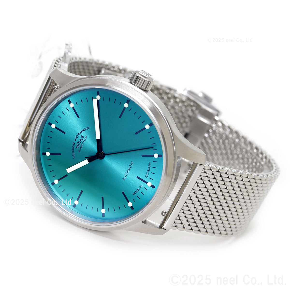 ミューレ グラスヒュッテ Muhle Glashutte パノヴァ ターコイズブルー Panova Turquoise Blue 腕時計 自動巻き M1-40-79-MB ドイツ製【正規品】【60回分割手数料無料！】