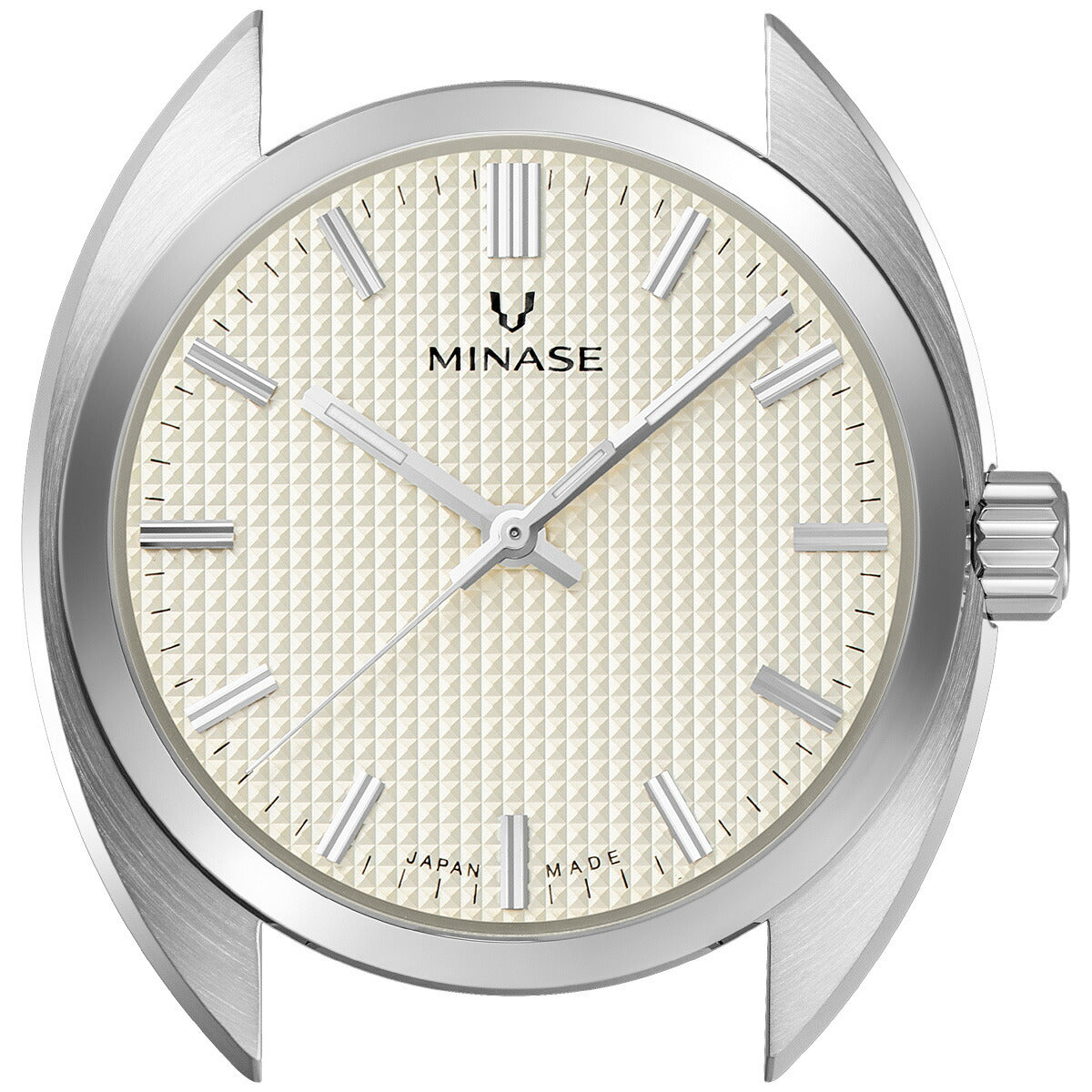 ミナセ MINASE 腕時計 本体 自動巻き メンズ MASTER CRAFT M3 マスタークラフト M3 エンボス文字盤 ベージュ M3M3-BE1【60回分割手数料無料！】