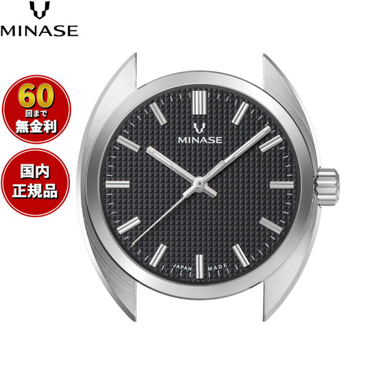 ミナセ MINASE 腕時計 本体 自動巻き メンズ MASTER CRAFT M3 マスタークラフト M3 エンボス文字盤 ブラック M3M3-BK1【60回分割手数料無料！】