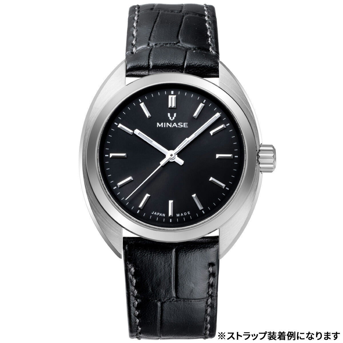 ミナセ MINASE 腕時計 本体 自動巻き メンズ MASTER CRAFT M3 マスタークラフト M3 サンレイ文字盤 ブラック M3M3-BK2【60回分割手数料無料！】