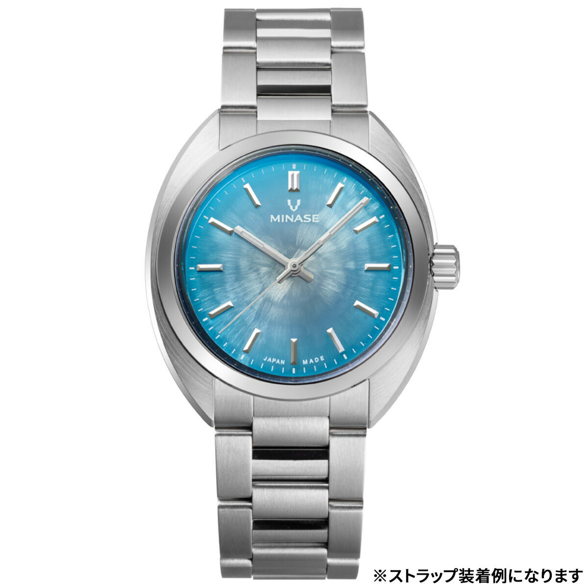 ミナセ MINASE 腕時計 本体 自動巻き メンズ MASTER CRAFT M3 マスタークラフト M3 雪平文字盤 アイスブルー M3M3-DBL1【60回分割手数料無料！】