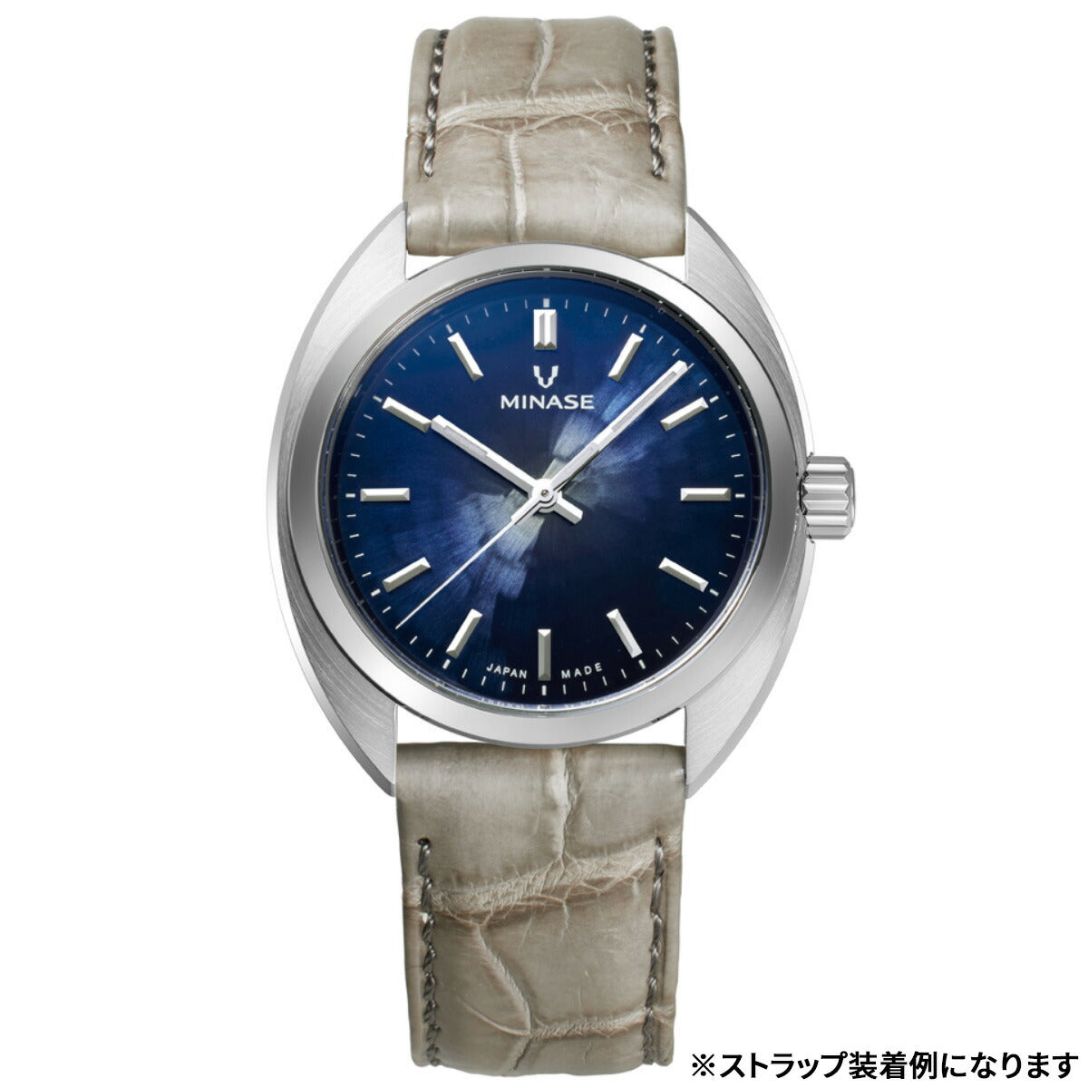 ミナセ MINASE 腕時計 本体 自動巻き メンズ MASTER CRAFT M3 マスタークラフト M3 雪平文字盤 ブルー M3M3-DBL2【60回分割手数料無料！】