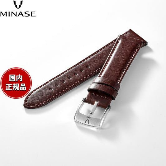 ミナセ MINASE 腕時計 替えバンド ベルト ストラップ メンズ MASTER CRAFT M3 マスタークラフト M3 スムースレザー 茶4 M3M3-VBR