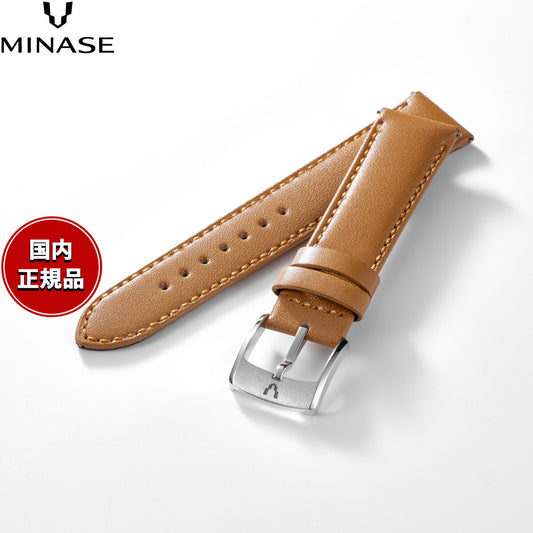 ミナセ MINASE 腕時計 替えバンド ベルト ストラップ メンズ MASTER CRAFT M3 マスタークラフト M3 スムースレザー キャメル12 M3M3-VCA