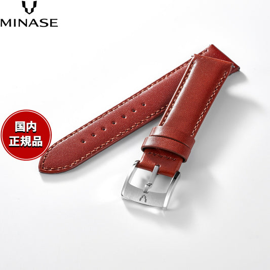 ミナセ MINASE 腕時計 替えバンド ベルト ストラップ メンズ MASTER CRAFT M3 マスタークラフト M3 スムースレザー 茶5 M3M3-VDB