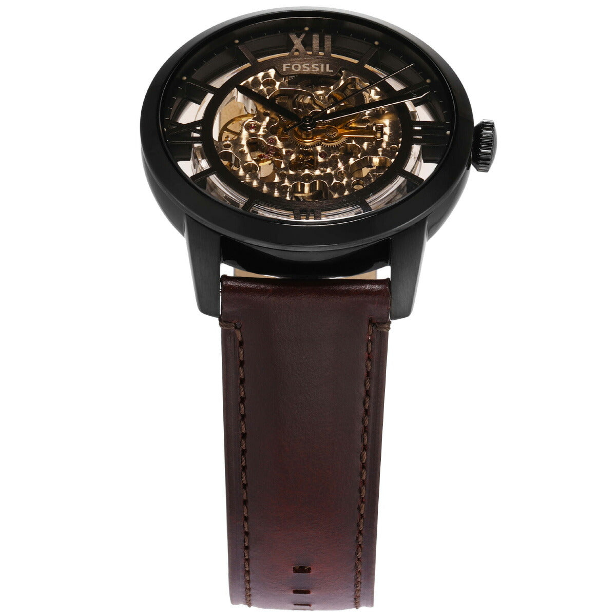 フォッシル FOSSIL 腕時計 メンズ 自動巻き TOWNSMAN オートマティック ダークブラウン レザーウォッチ ME3098