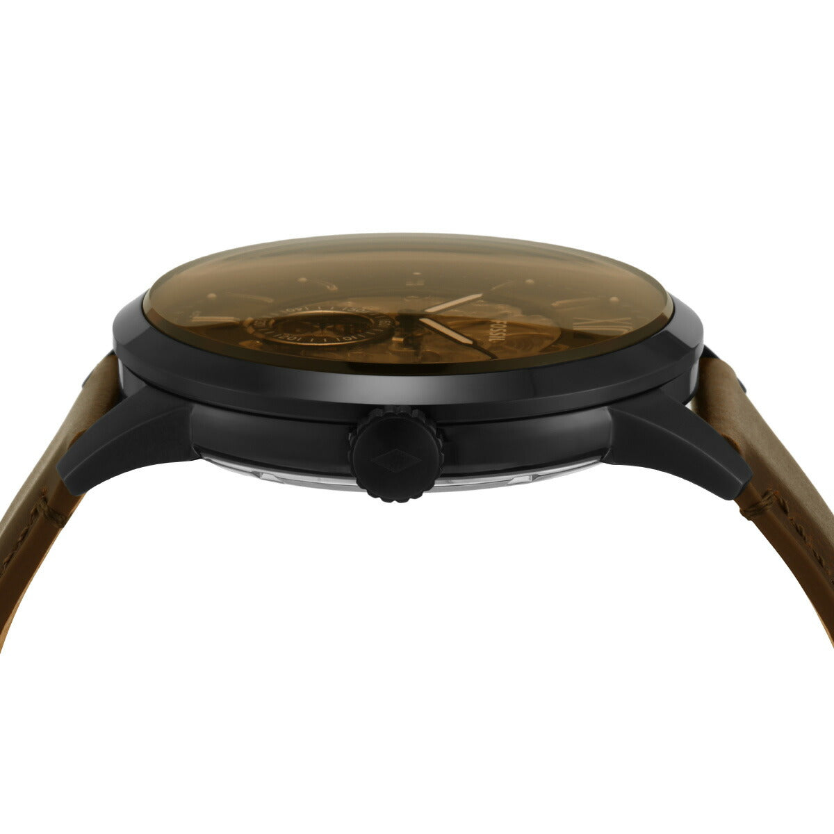 フォッシル FOSSIL 腕時計 メンズ 自動巻き TOWNSMAN 48mm ブラウンレザーウォッチ ME3155