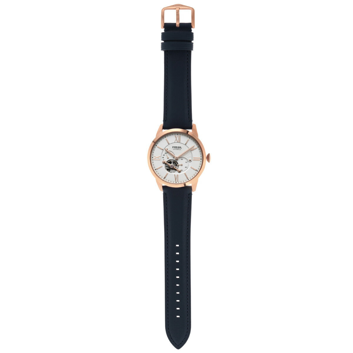 フォッシル FOSSIL 腕時計 メンズ 自動巻き マルチファンクション TOWNSMAN オートマティック ネイビーレザーウォッチ ME3171