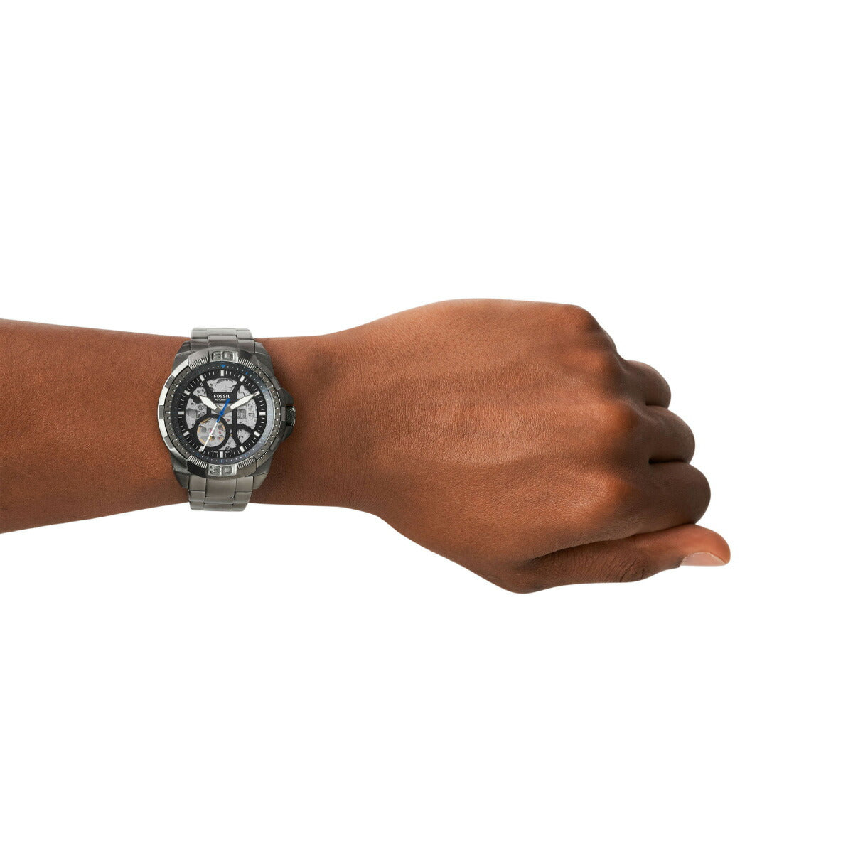 フォッシル FOSSIL 腕時計 メンズ 自動巻き BRONSON オートマティック スモーク ステンレススチールウォッチ ME3218