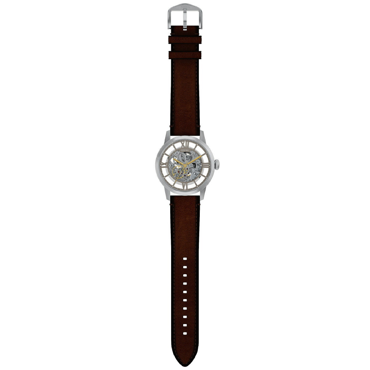 フォッシル FOSSIL 腕時計 自動巻き メンズ TOWNSMAN オートマティック ブラウン レザーウォッチ ME3270【2025 新作】