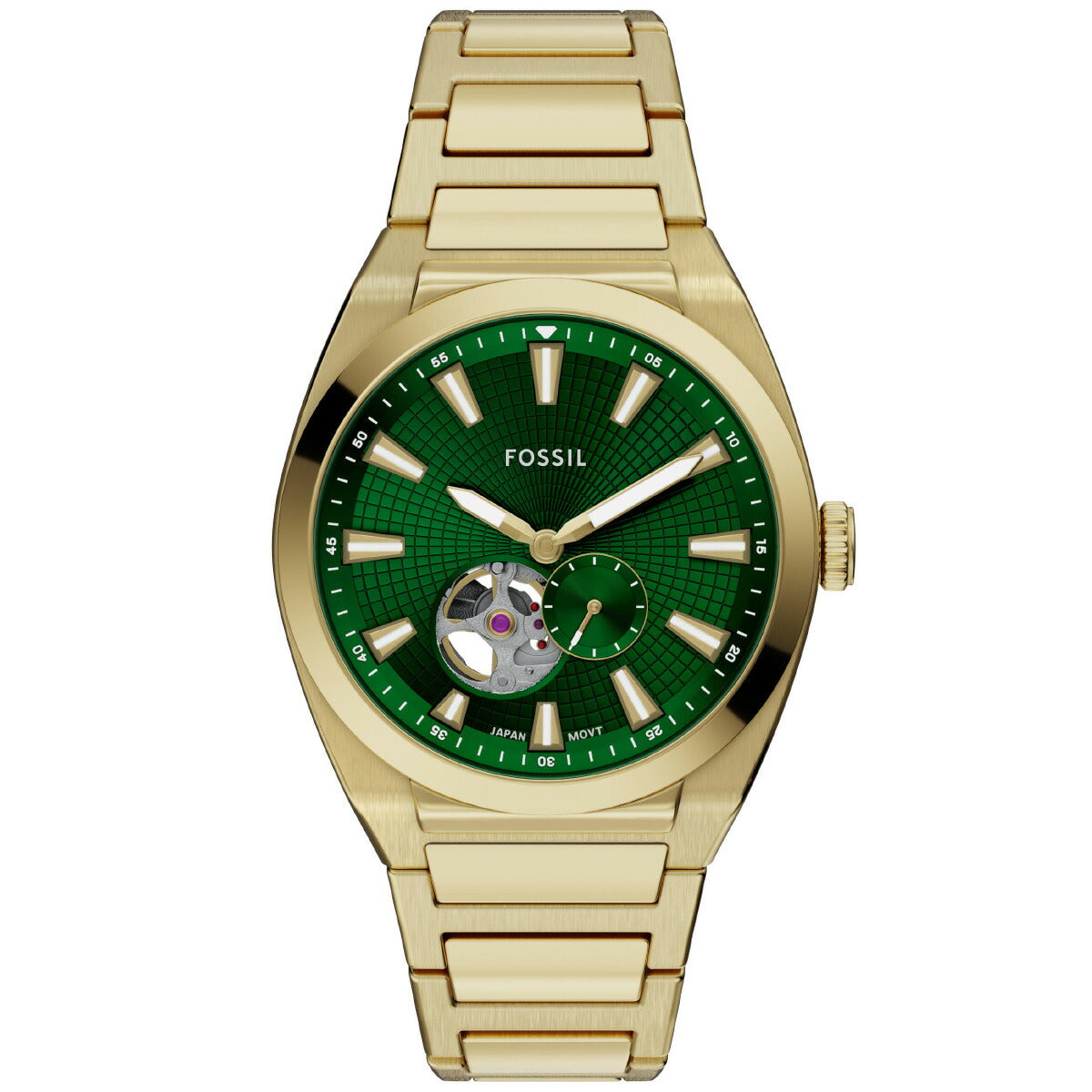 フォッシル FOSSIL 腕時計 自動巻き メンズ EVERETT オートマティック ゴールドトーン ステンレススチールウォッチ ME3276【2025 新作】