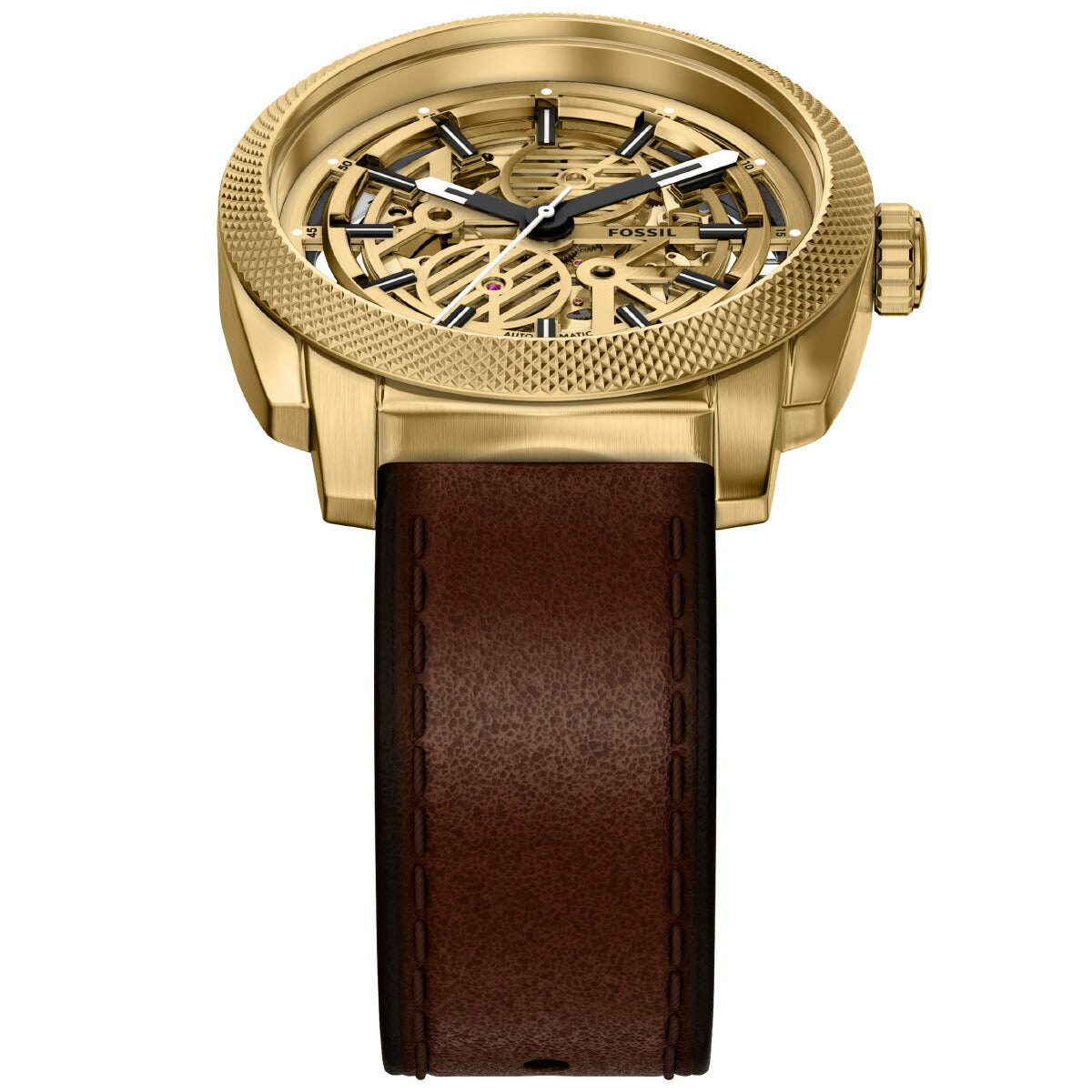 フォッシル FOSSIL 腕時計 自動巻き メンズ MACHINE オートマティック ブラウン レザー ME3278【2026 新作】