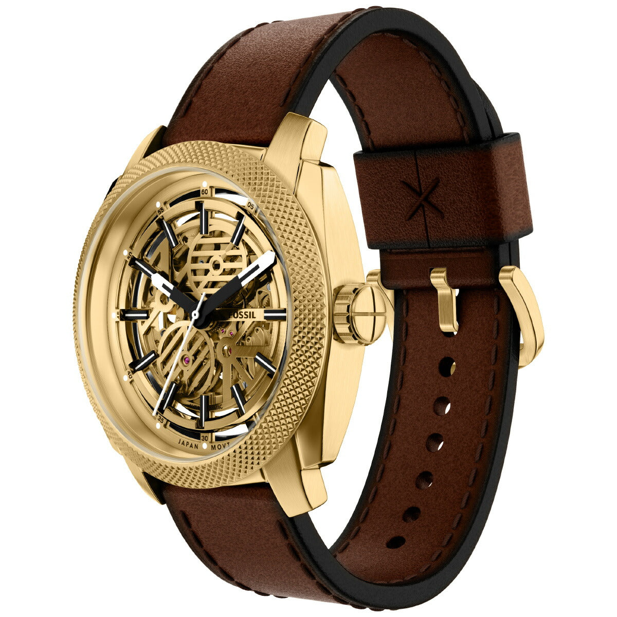 フォッシル FOSSIL 腕時計 自動巻き メンズ MACHINE オートマティック ブラウン レザー ME3278【2026 新作】