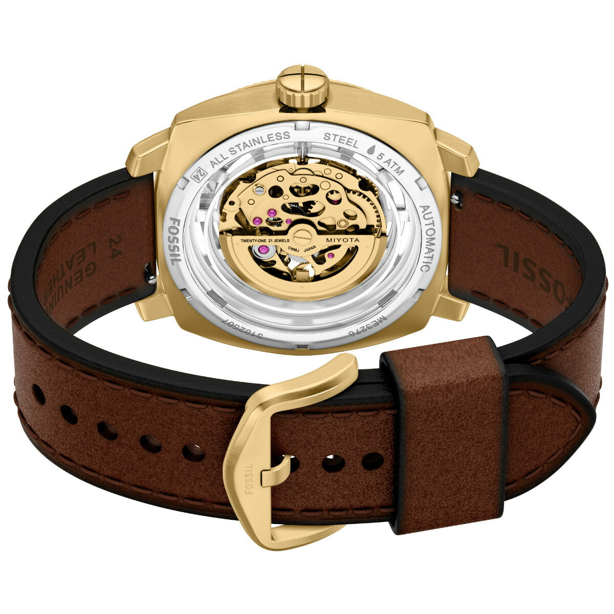 フォッシル FOSSIL 腕時計 自動巻き メンズ MACHINE オートマティック ブラウン レザー ME3278【2026 新作】