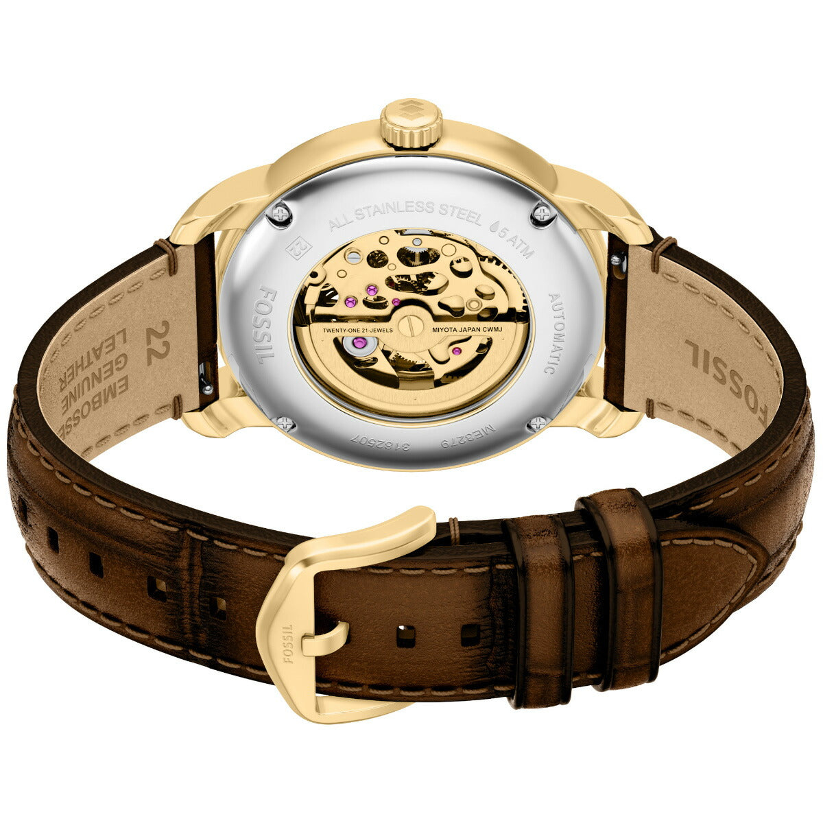 フォッシル FOSSIL 腕時計 自動巻き メンズ FOSSIL HERITAGE オートマティック ブラウン クロコレザー ME3279【2026 新作】