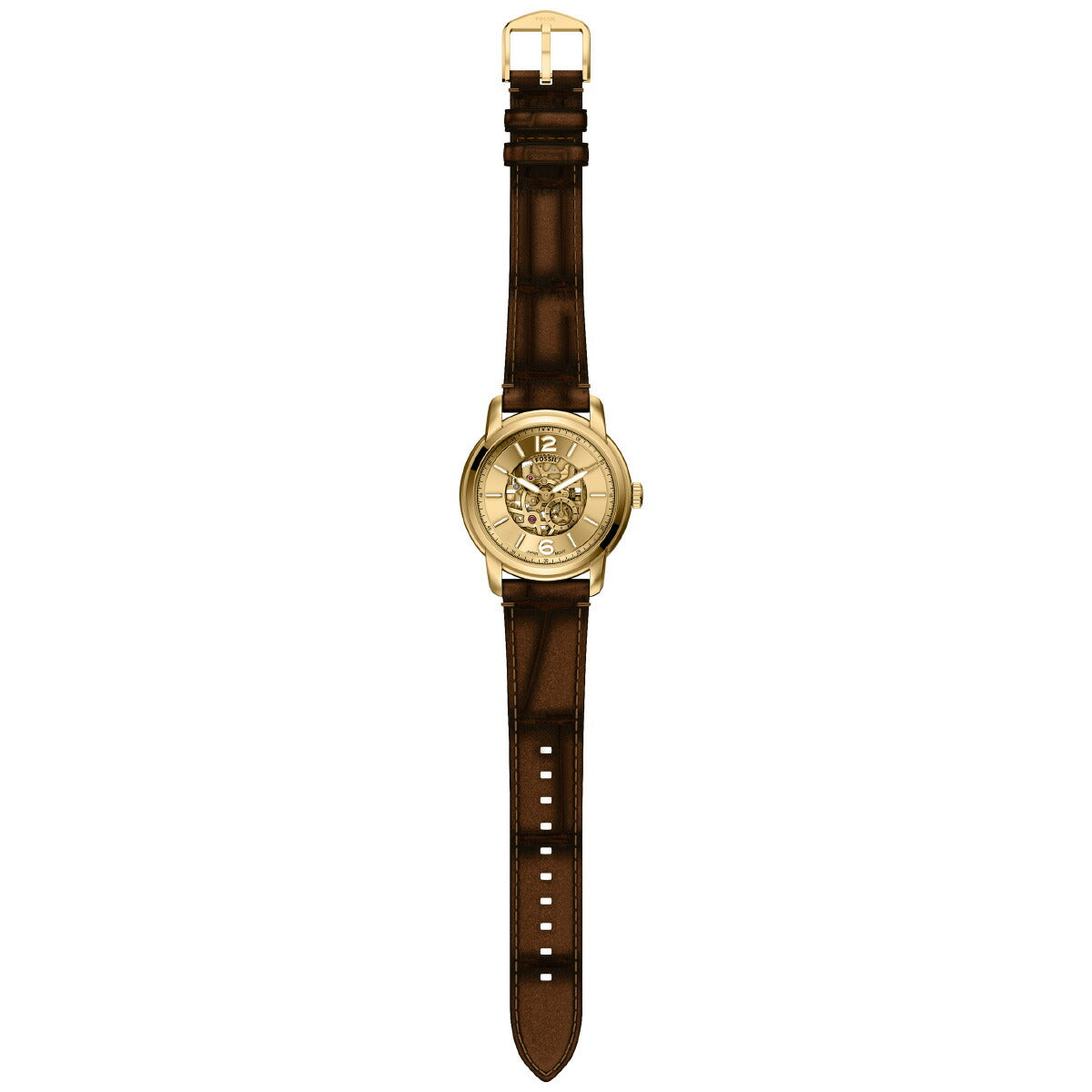 フォッシル FOSSIL 腕時計 自動巻き メンズ FOSSIL HERITAGE オートマティック ブラウン クロコレザー ME3279【2026 新作】