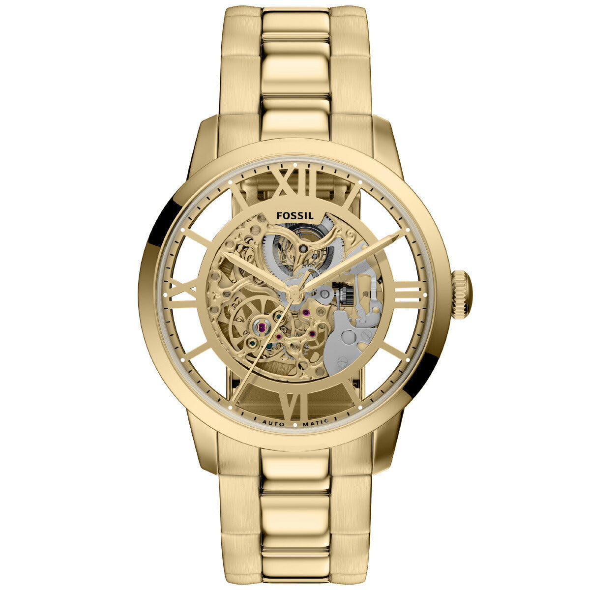 フォッシル FOSSIL 腕時計 自動巻き メンズ TOWNSMAN オートマティック ゴールドトーン ステンレススチール ME3280【2026 新作】