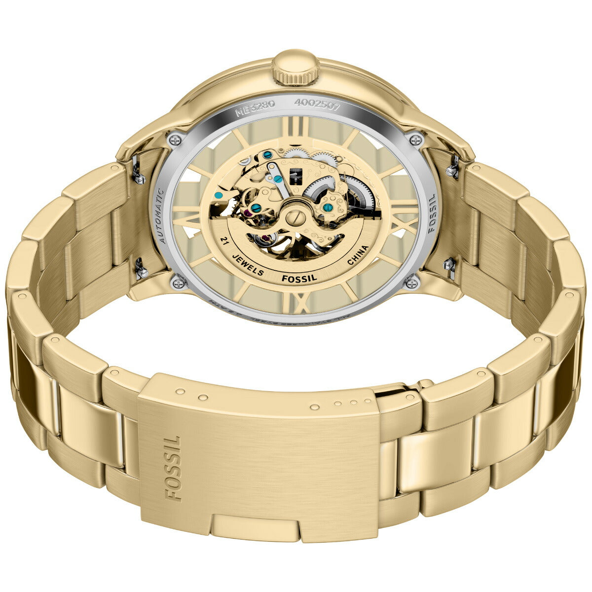 フォッシル FOSSIL 腕時計 自動巻き メンズ TOWNSMAN オートマティック ゴールドトーン ステンレススチール ME3280【2026 新作】