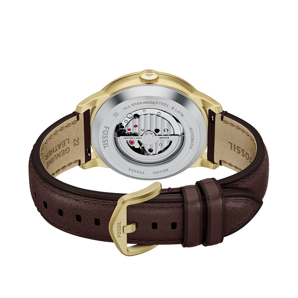 フォッシル FOSSIL 腕時計 メンズ TOWNSMAN アナログ 自動巻き ブラウン レザーウォッチ ME3286【2026新作】