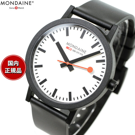 モンディーン MONDAINE 腕時計 メンズ レディース エッセンス 41mm ホワイトダイヤル essence MS1.41110.RB