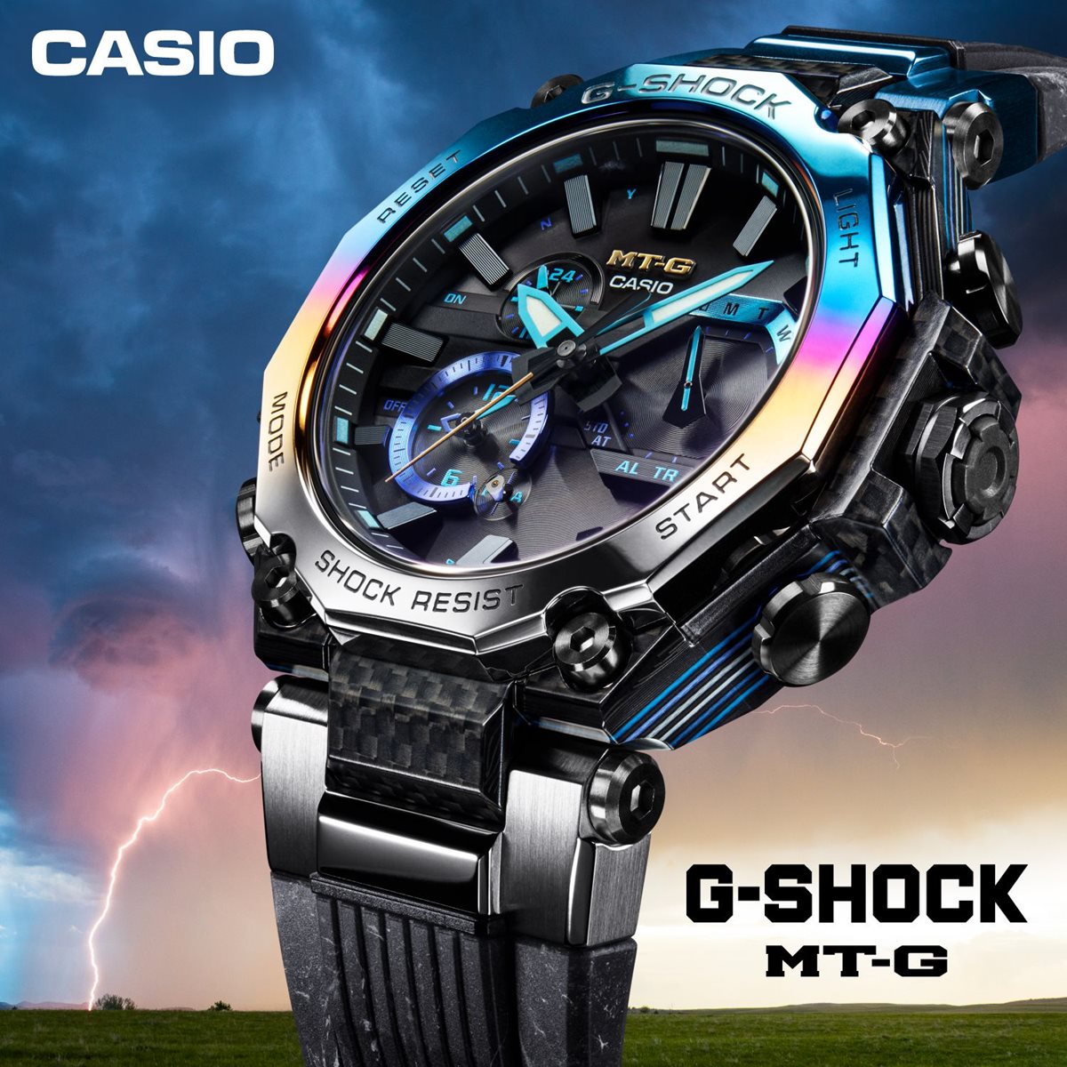 MT-G G-SHOCK 電波 ソーラー 電波時計 カシオ Gショック CASIO 限定モデル 腕時計 メンズ スマートフォンリンク タフソーラー MTG-B2000YST-1AJR ストームチェイサー【2024 新作】