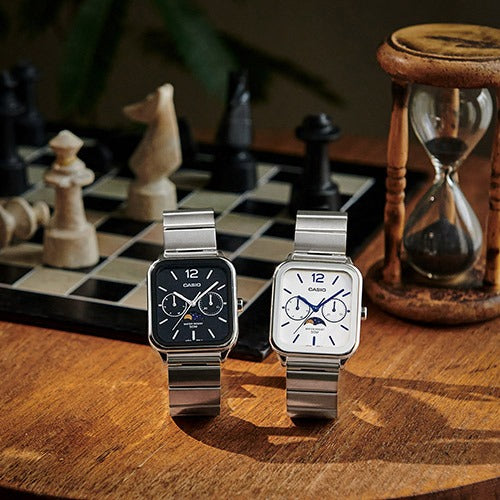 カシオ コレクション CASIO Collection アナログ 腕時計 MTP-M305D-7AJF ホワイト ムーンフェイズ【2025 新作】