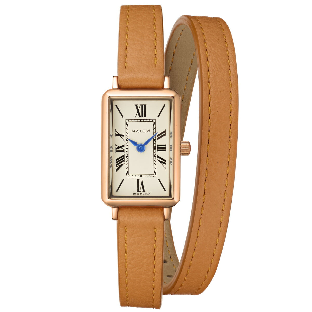 マトウ MATOW 腕時計 レディース Tsuki Collection 月華 げっか スクエア ローズゴールド クリーム ダブルターン ベージュレザー MW003006【2025 新作】