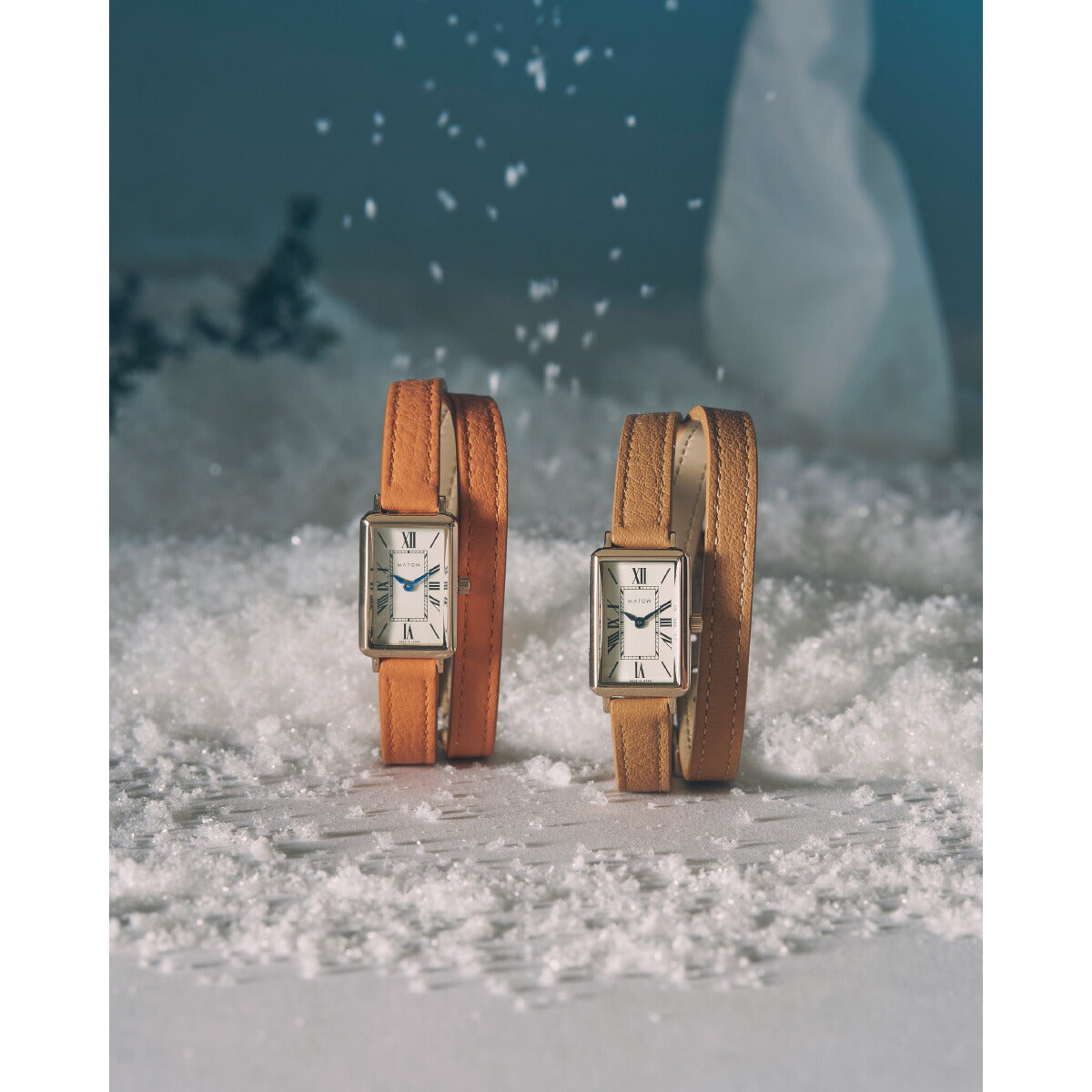 マトウ MATOW 腕時計 レディース Tsuki Collection 月華 げっか スクエア ローズゴールド クリーム ダブルターン ベージュレザー MW003006【2025 新作】