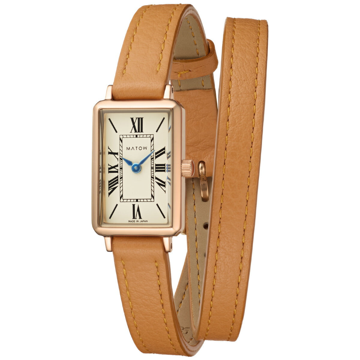 マトウ MATOW 腕時計 レディース Tsuki Collection 月華 げっか スクエア ローズゴールド クリーム ダブルターン ベージュレザー MW003006【2025 新作】