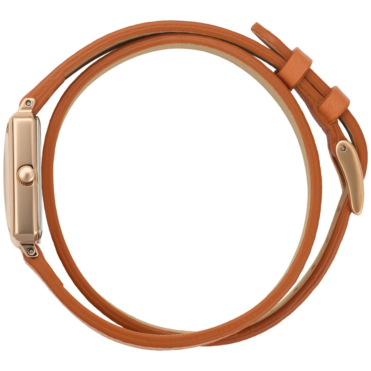 マトウ MATOW 腕時計 レディース Tsuki Collection 月華 げっか スクエア ローズゴールド クリーム ダブルターン オレンジレザー MW003007【2025 新作】