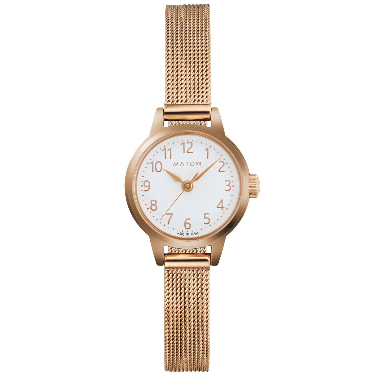 マトウ MATOW 腕時計 レディース Tsuki Collection 清月 せいげつ ラウンド ローズゴールド ホワイト メッシュ MW005006【2025 新作】