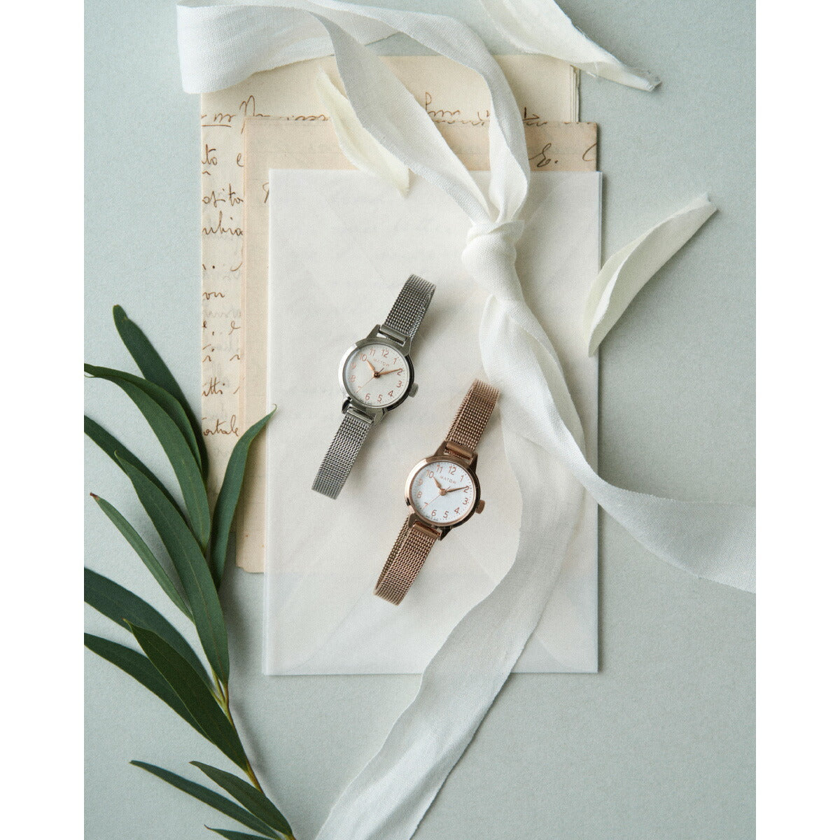 マトウ MATOW 腕時計 レディース Tsuki Collection 清月 せいげつ ラウンド ローズゴールド ホワイト メッシュ MW005006【2025 新作】