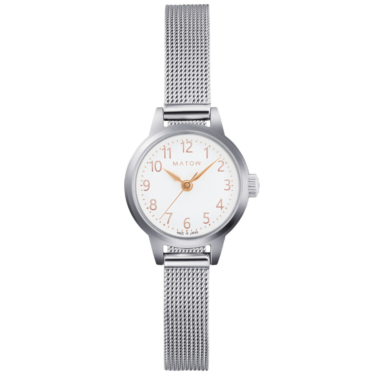 マトウ MATOW 腕時計 レディース Tsuki Collection 清月 せいげつ ラウンド シルバー ホワイト メッシュ MW005007【2025 新作】