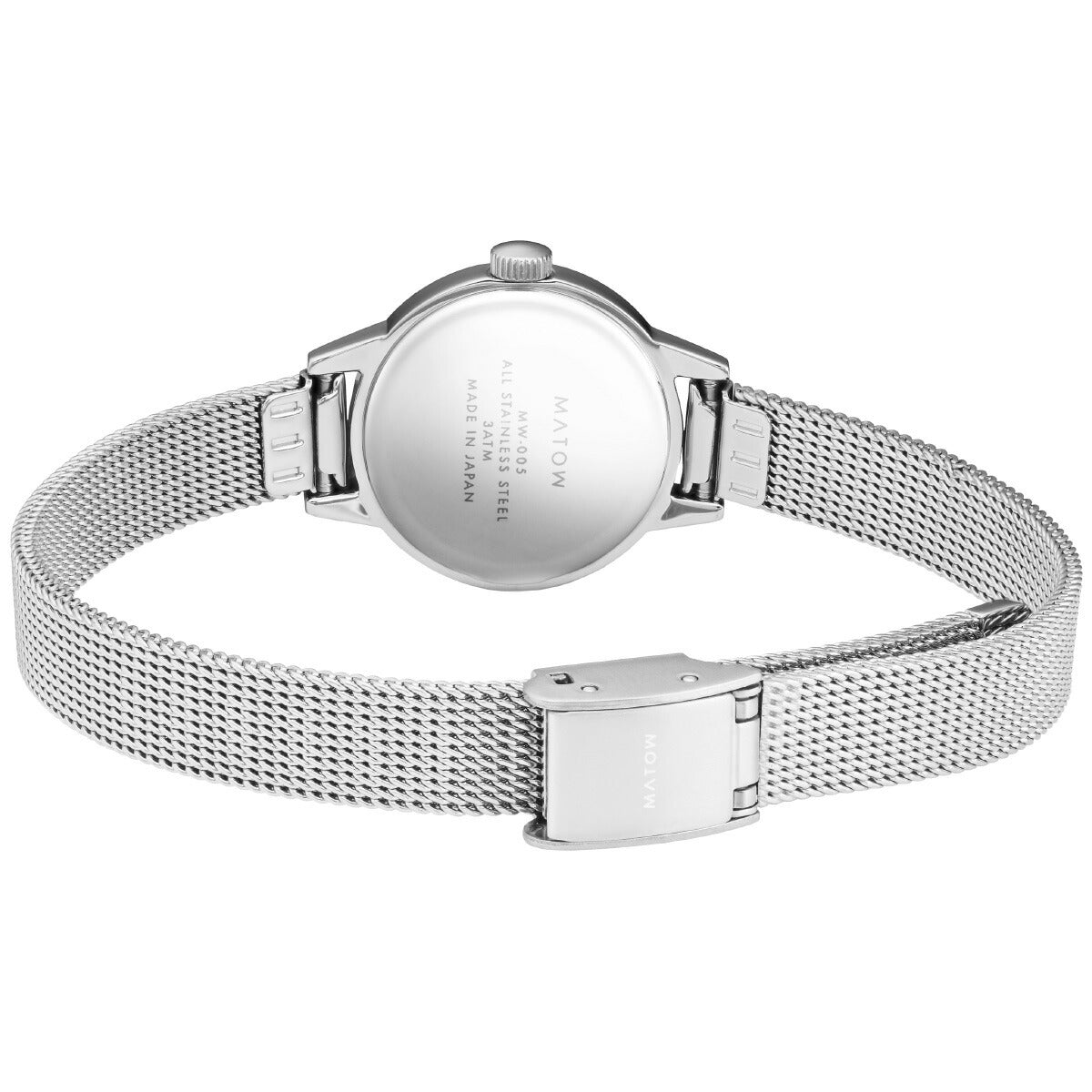 マトウ MATOW 腕時計 レディース Tsuki Collection 清月 せいげつ ラウンド シルバー ホワイト メッシュ MW005007【2025 新作】