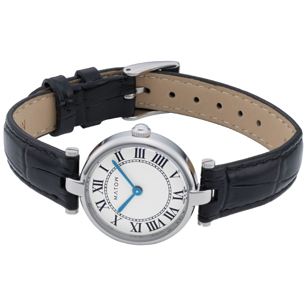 マトウ MATOW 腕時計 レディース Aura アウラ ラウンドシルバー ブラックレザー MW008001【2026 新作】